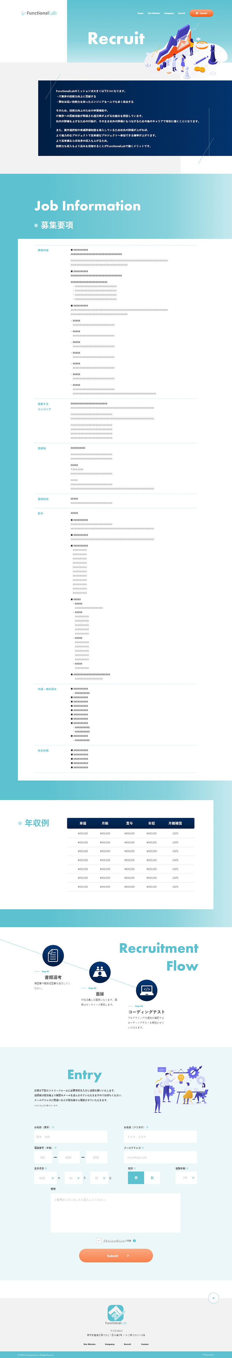 Functional Labのリクルートページ